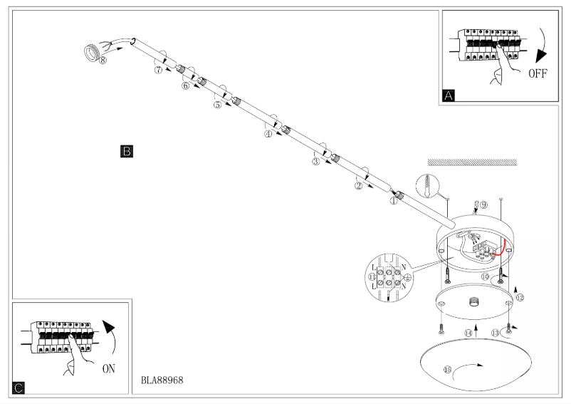 Page 1 de la notice Manuel utilisateur Eglo BLA88968