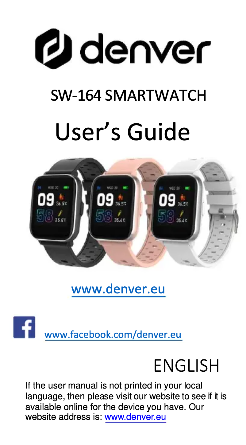 Page 1 de la notice Manuel utilisateur Denver SW-164 MK2
