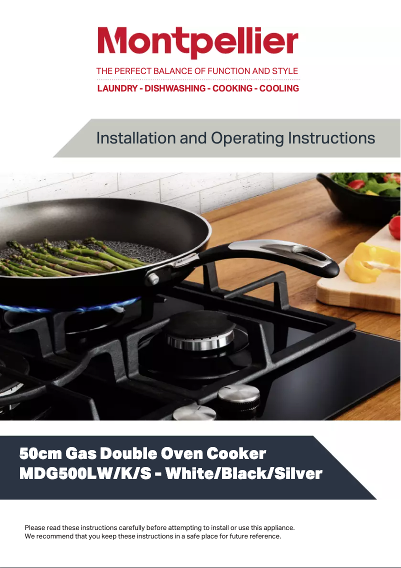 Page 1 of the manual User Manual Montpellier MDG500LW