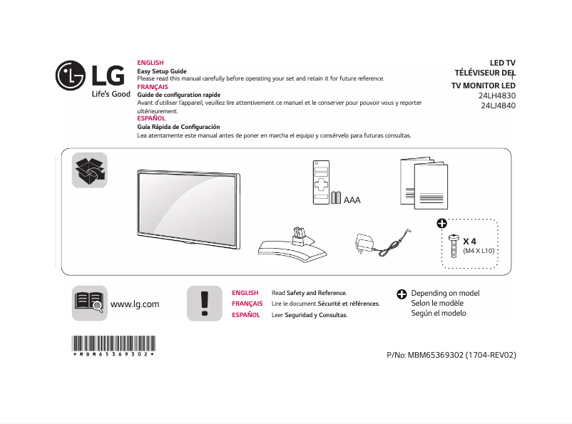 Página 1 del manual Manual de usuario LG 24LH4830-PU