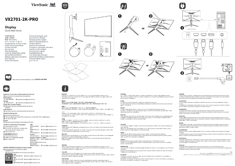 Página 1 del manual Guía de inicio rápido Viewsonic VX2701-2K-PRO