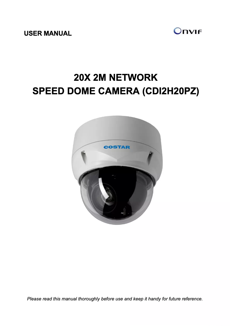 Page n°1 - Manuel utilisateur Costar CDI2H20PZ