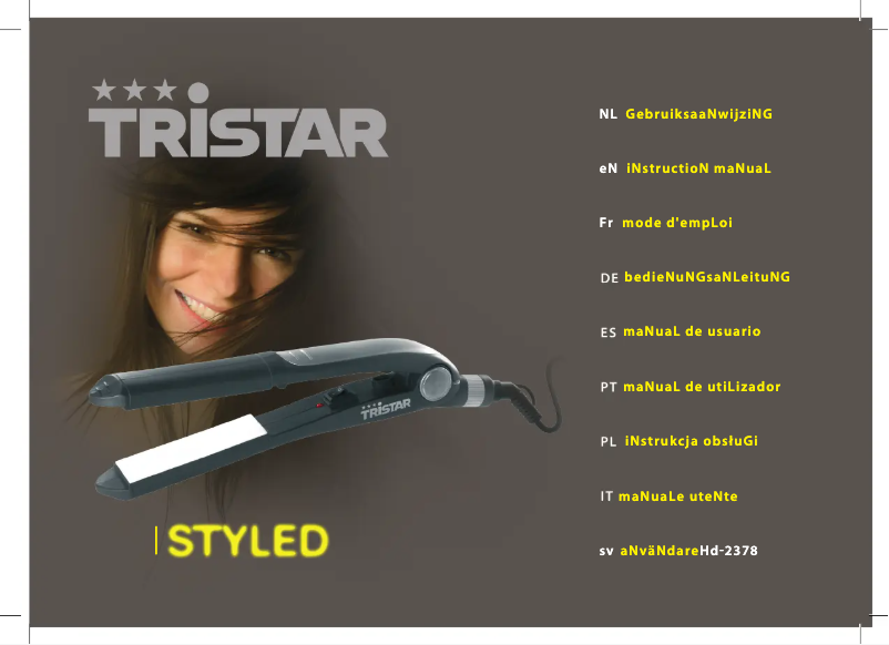 Page n°1 - Manuel utilisateur TriStar HD-2378