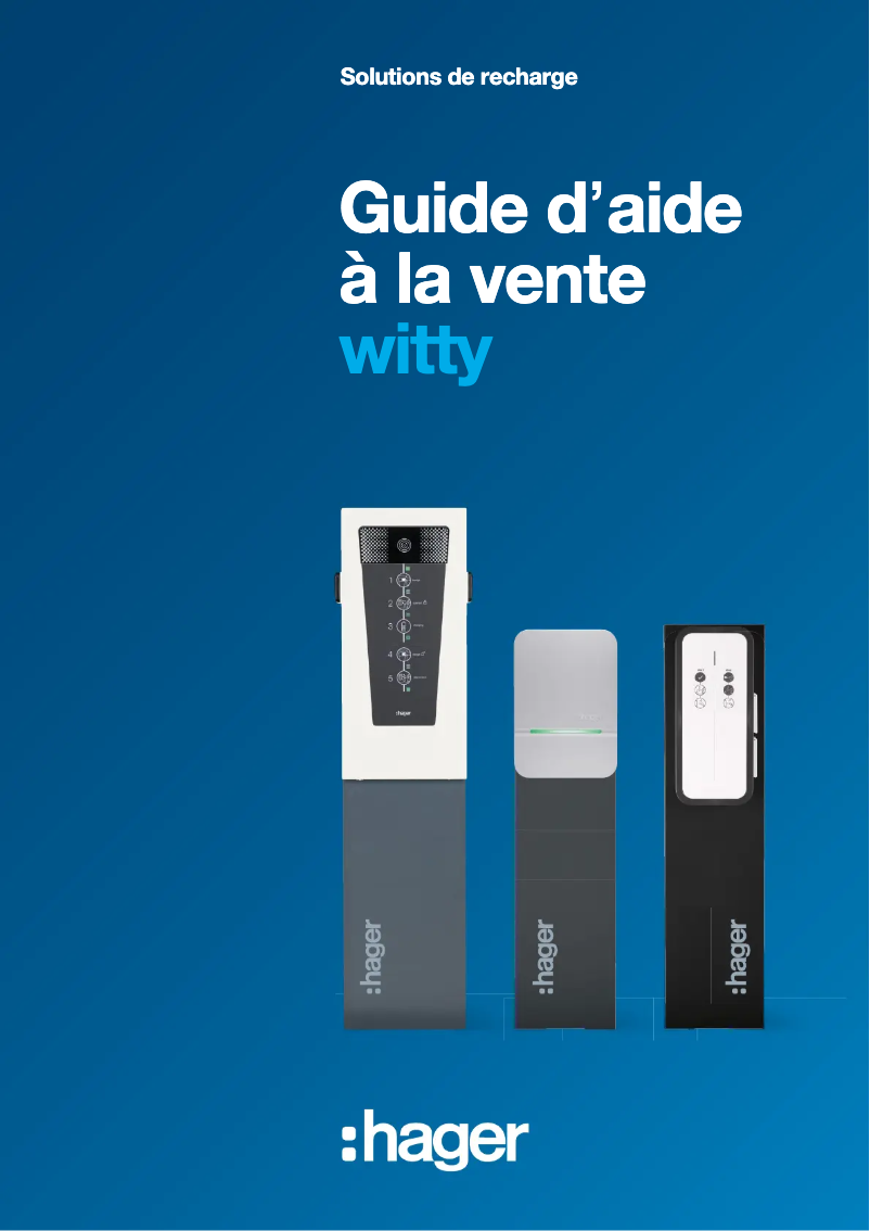 Page 1 of the manual Brochure Hager XEV080P