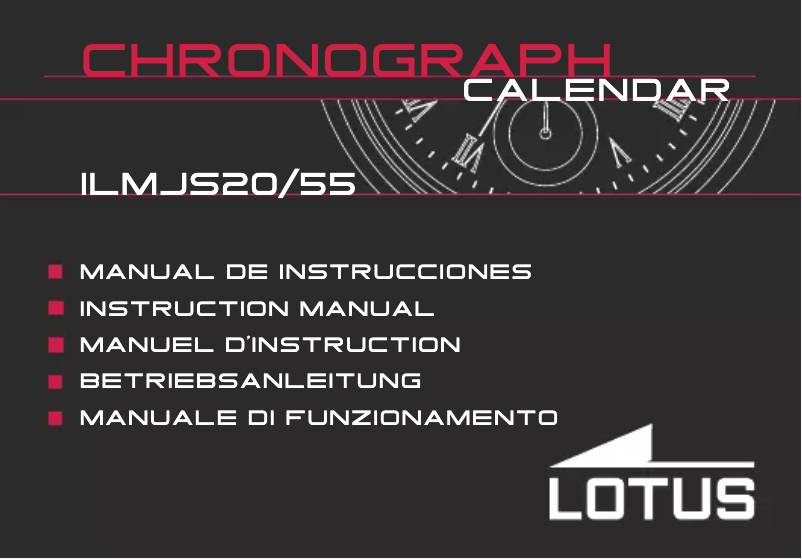 Page 1 de la notice Manuel utilisateur Lotus 18201