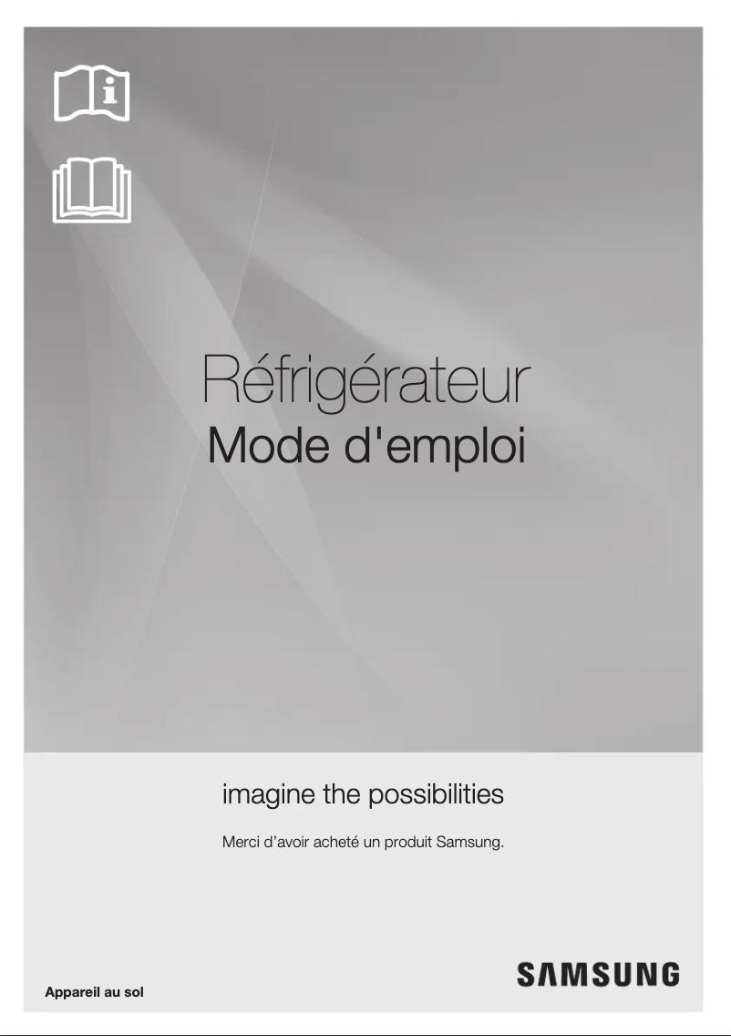 Page 1 de la notice Manuel utilisateur Samsung RT29FARADSA