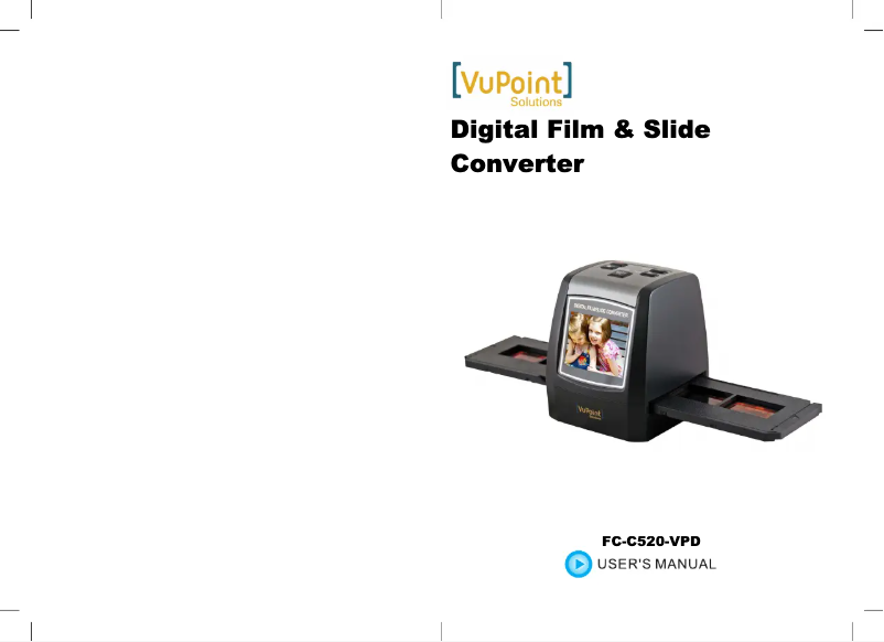 Page n°1 - Manuel utilisateur Vupoint Solutions FC-C520-VPD