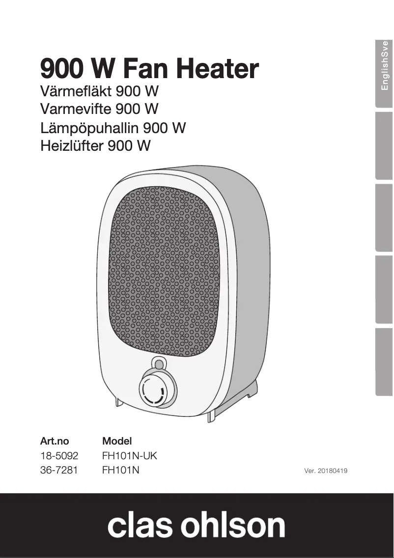 Image de la première page du manuel de l'appareil FH101N
