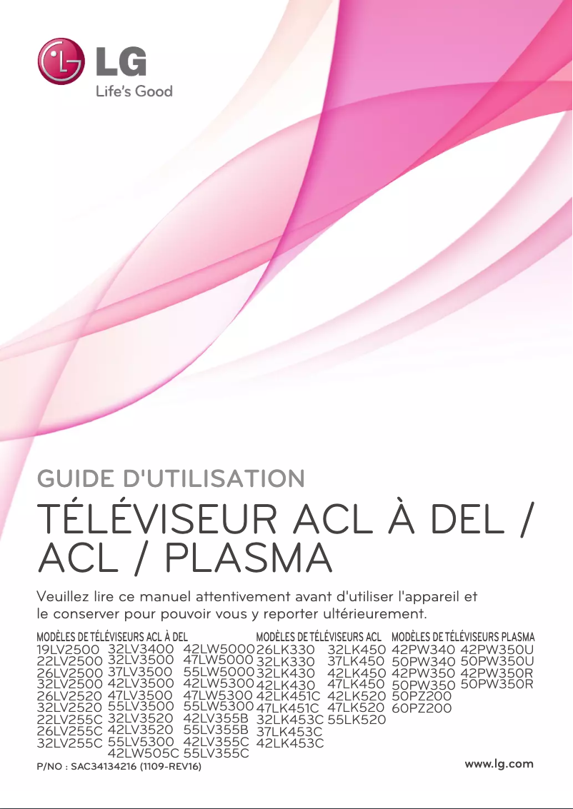 Page n°1 - Manuel utilisateur LG 22LV2500