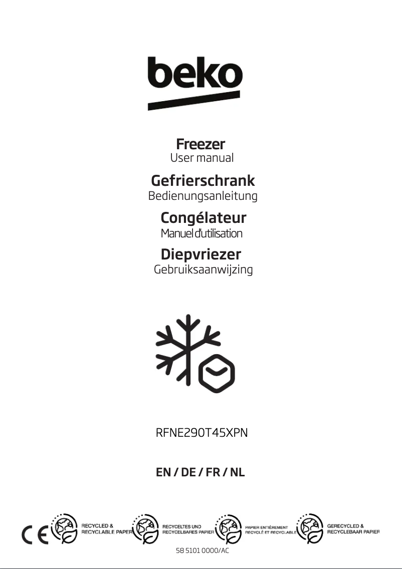 Image de la première page du manuel de l'appareil RFNE290T45XPN