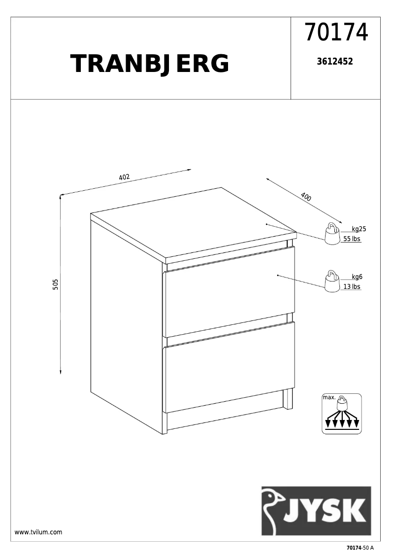 Page n°1 - Manuel utilisateur JYSK Tranbjerg