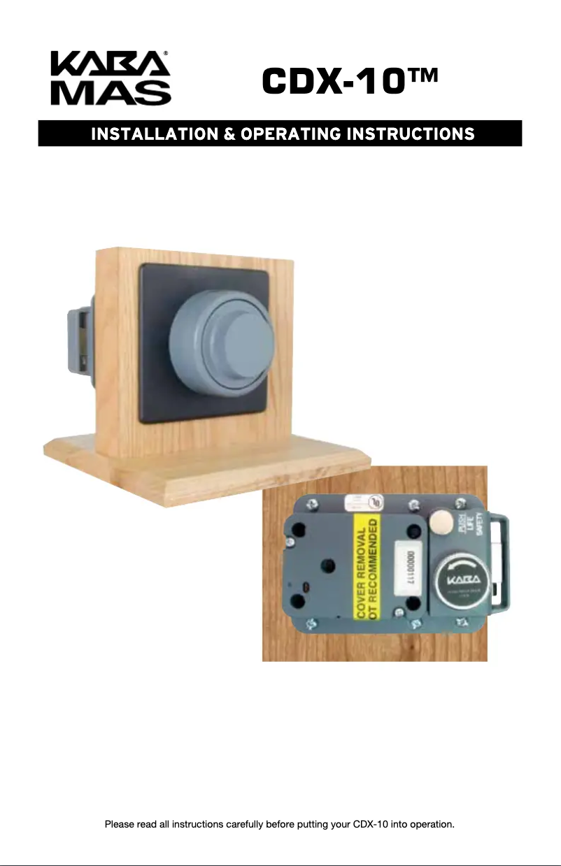 Image de la première page du manuel de l'appareil CDX-10