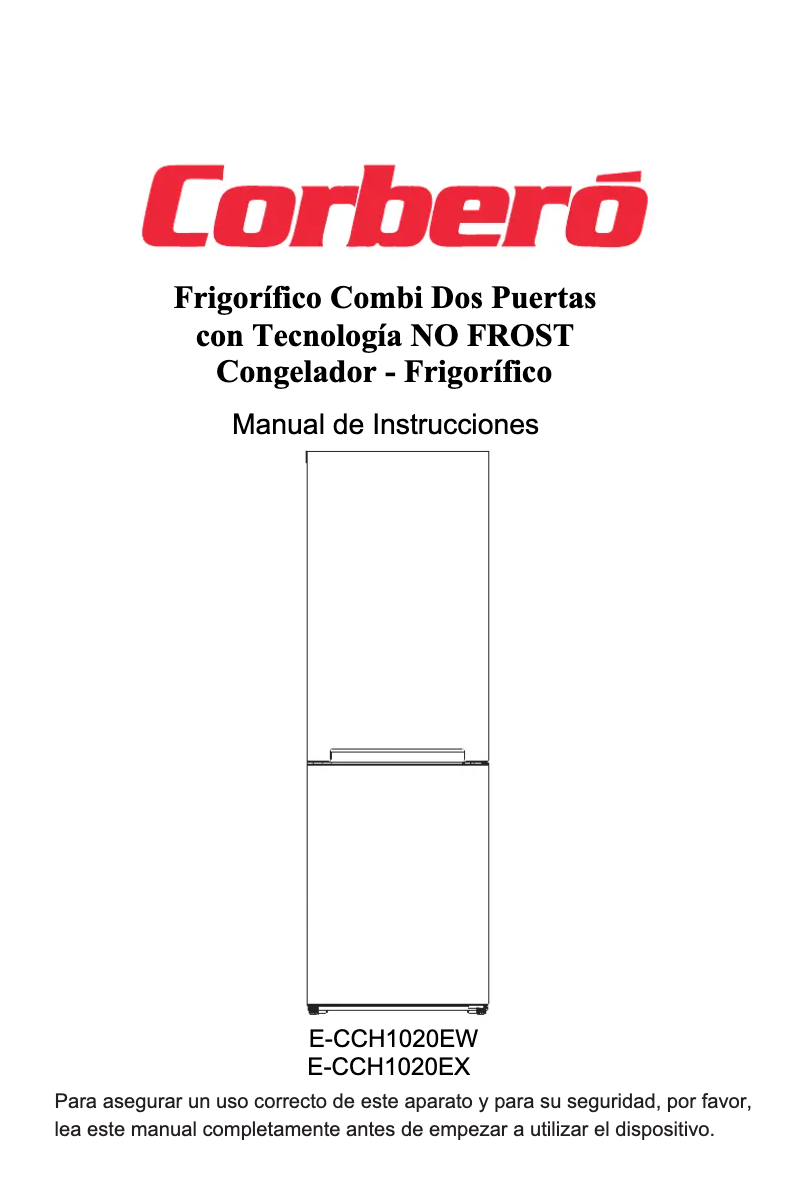 Image de la première page du manuel de l'appareil E-CCH1020EX