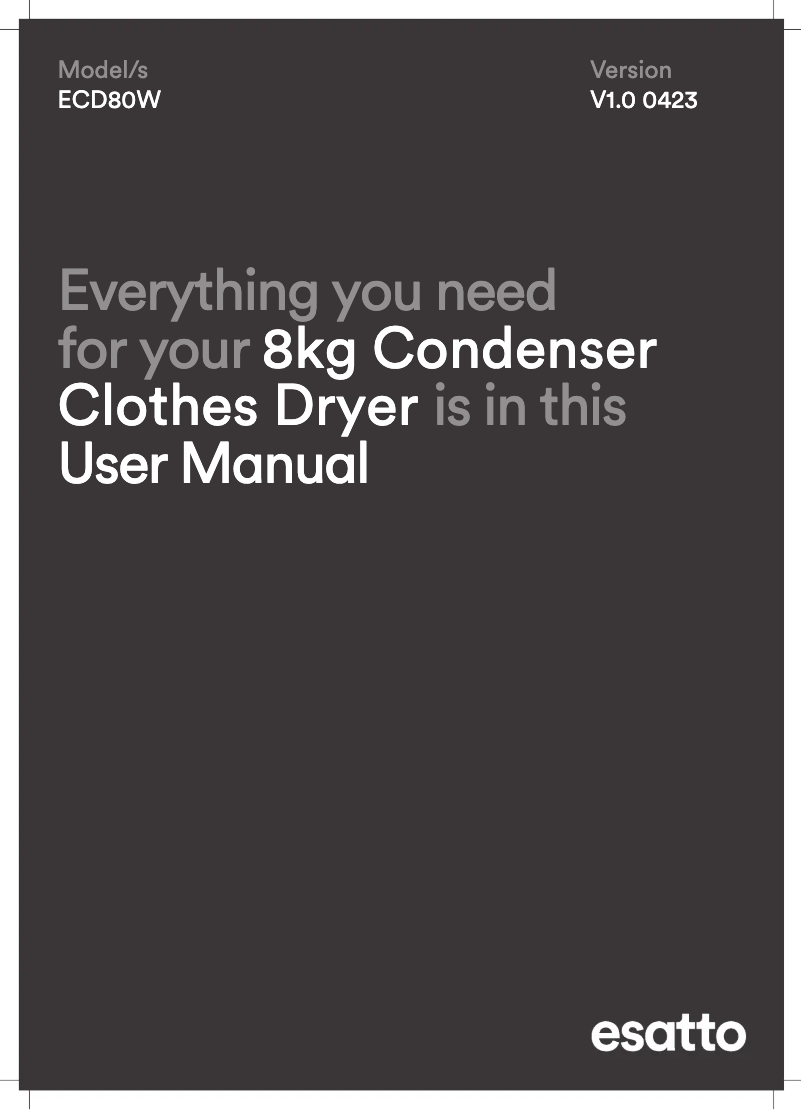 Página 1 del manual Manual de usuario Esatto ECD80W
