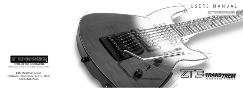 Página 1 del manual Manual de usuario Steinberger ZT3 Custom
