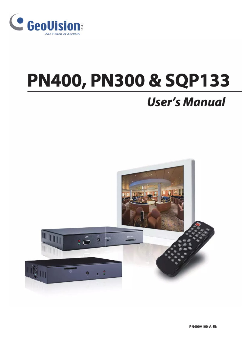 Page 1 de la notice Manuel utilisateur Geovision PN400