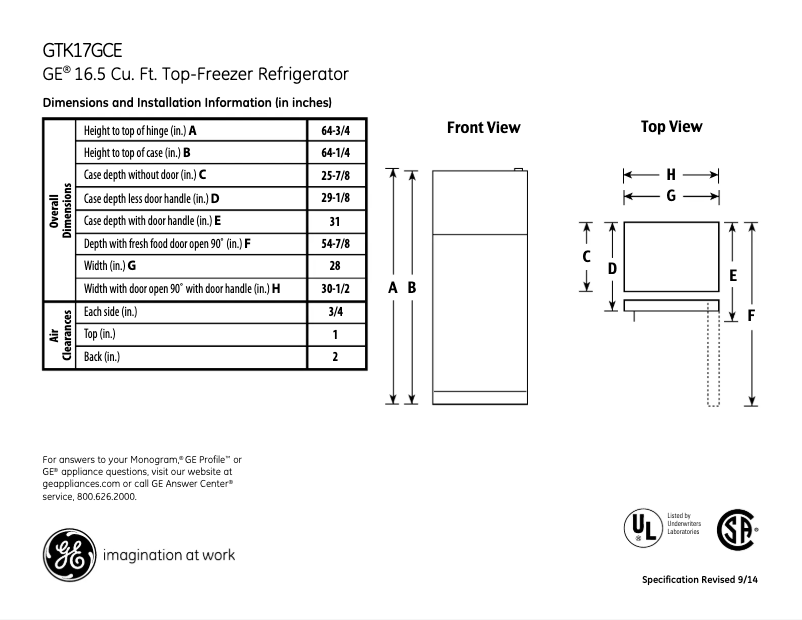 Image de la première page du manuel de l'appareil GTK17GCEBS