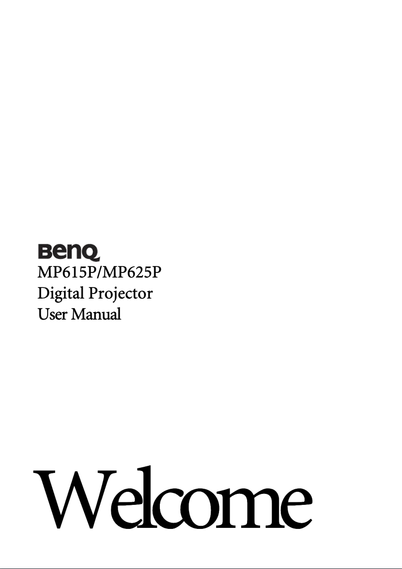 Page n°1 - Manuel utilisateur BenQ MP625P