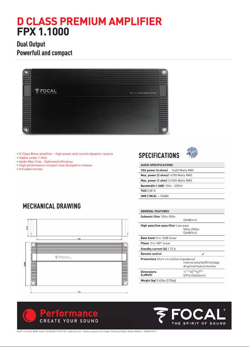 Page n°1 - Manuel utilisateur Focal FPX 1.100