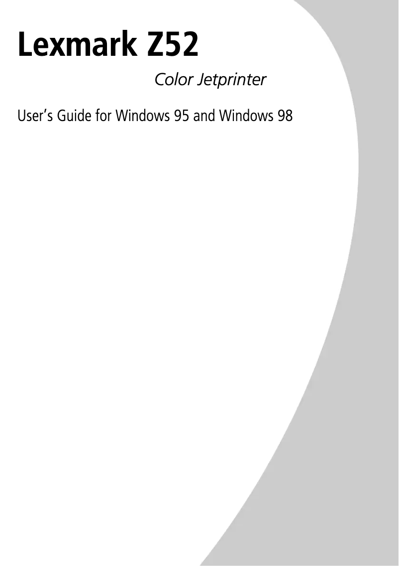 Page 1 de la notice Manuel utilisateur Lexmark Z52