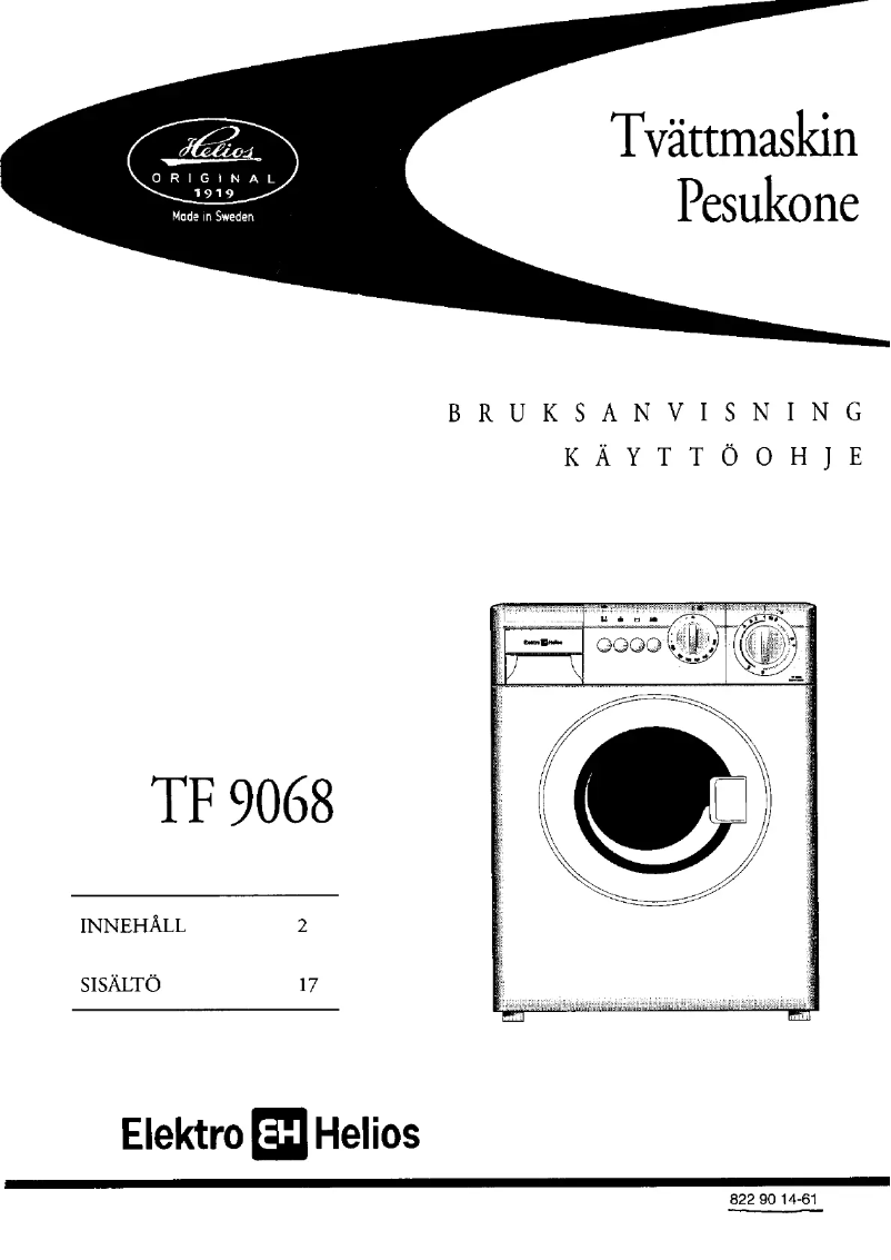 Page n°1 - Manuel utilisateur Elektro Helios TF9068