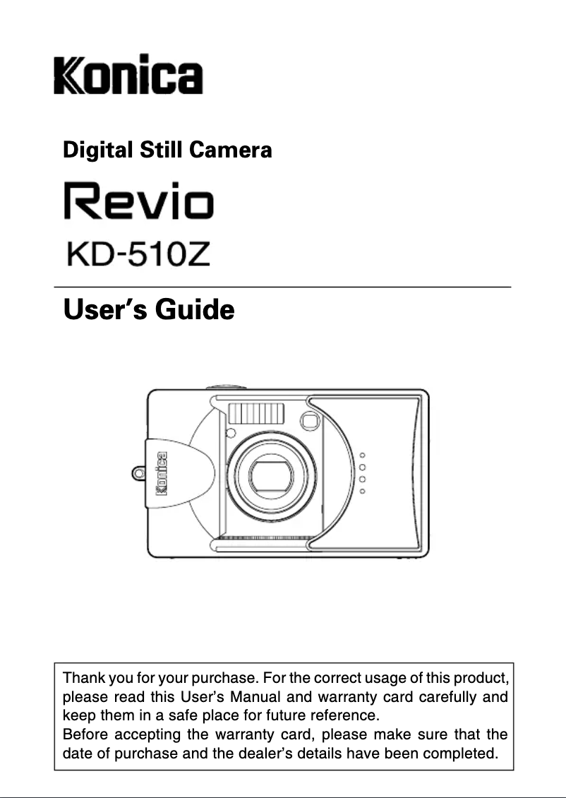 Image de la première page du manuel de l'appareil Revio KD-510Z