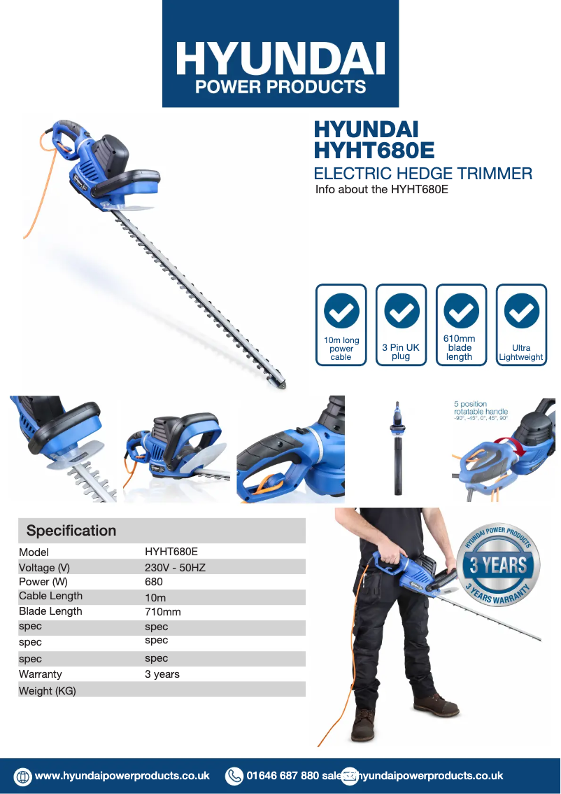 Page 1 of the manual User Manual Hyundai HYTR600E