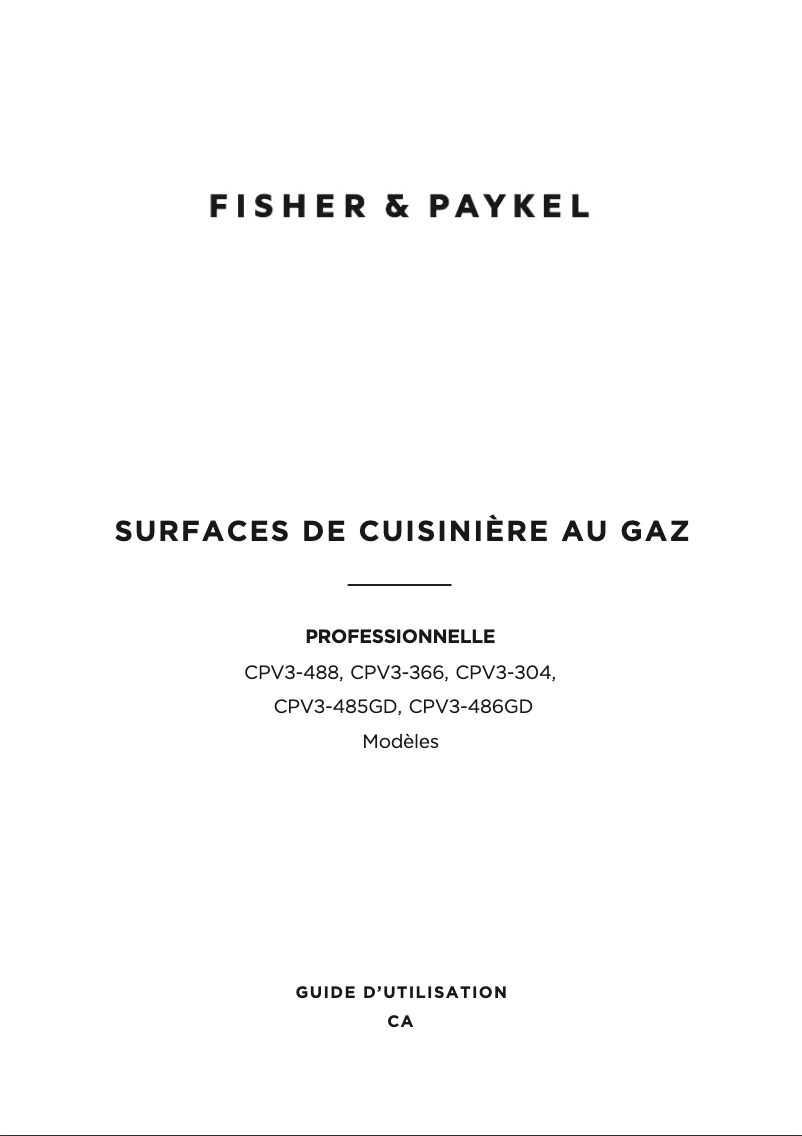 Image de la première page du manuel de l'appareil CPV3-486GD L