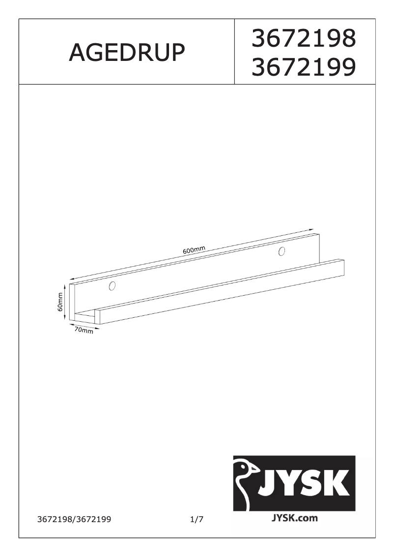 Image de la première page du manuel de l'appareil Agedrup (60x6x7)