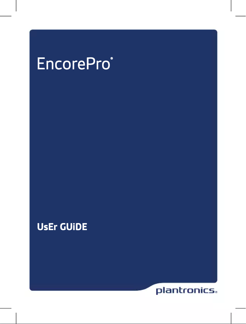 Imagen de la primera página del manual del dispositivo EncorePro