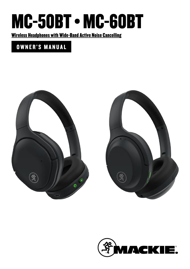 Page n°1 - Manuel utilisateur Mackie MC-60BT