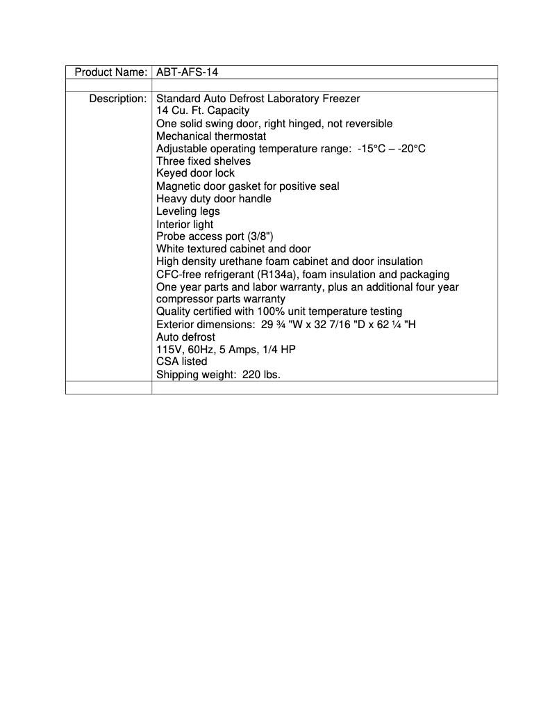 Image de la première page du manuel de l'appareil ABT-AFS-14
