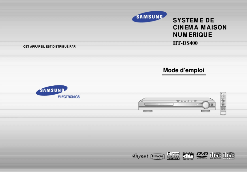 Page 1 de la notice Manuel utilisateur Samsung HT-DS420