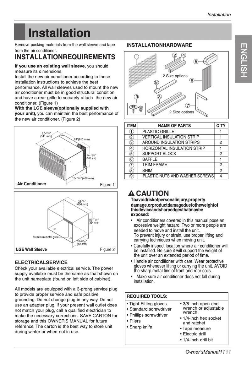 Page 1 de la notice Guide d'installation LG LT1236CER