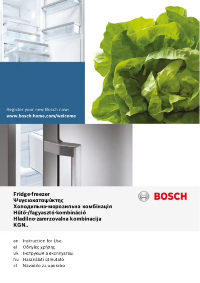 Page n°1 - Manuel utilisateur Bosch KGN36IJ3AG
