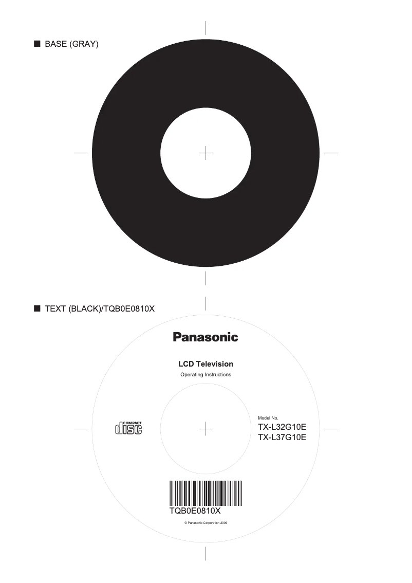 Page 1 de la notice Manuel utilisateur Panasonic Viera TX-L32G10E
