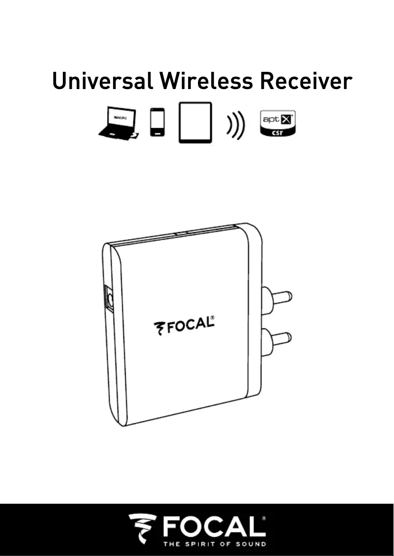 Page 1 de la notice Manuel utilisateur Focal Universal Wireless Receiver