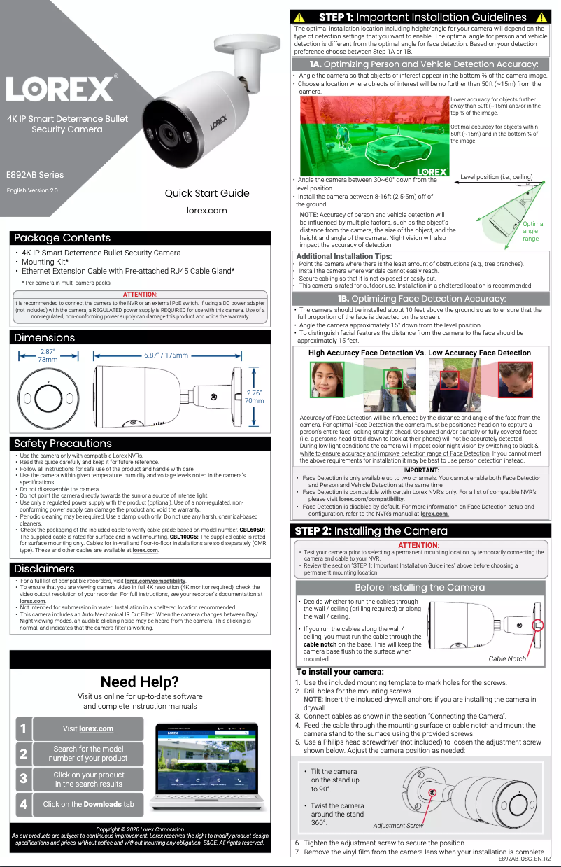 Página 1 del manual Manual de usuario Lorex E892AB-E