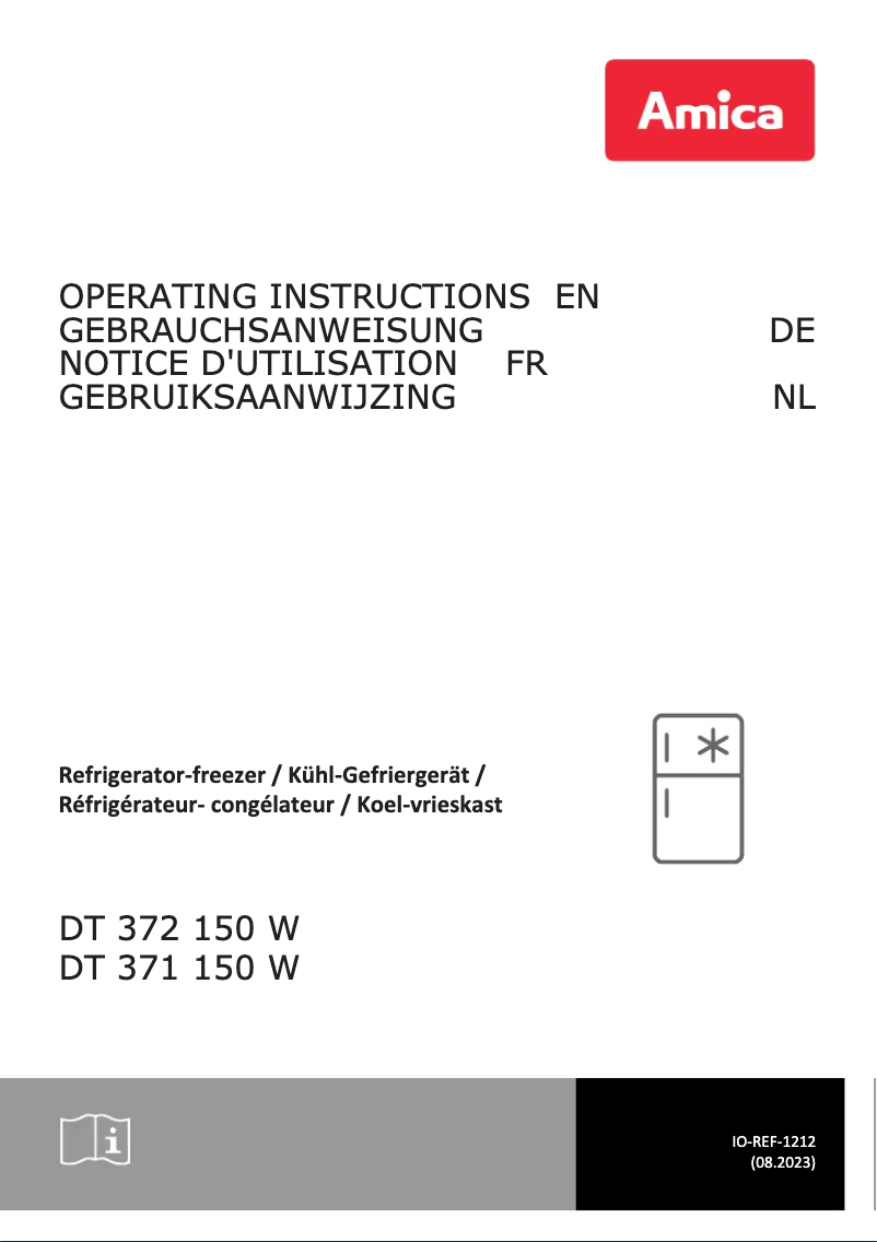 Page n°1 - Manuel utilisateur Amica DT 372 150 W