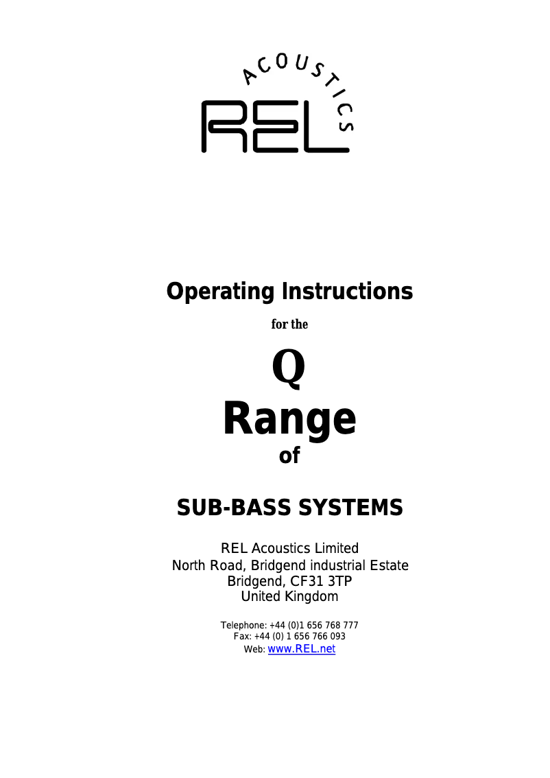 Image de la première page du manuel de l'appareil Quake