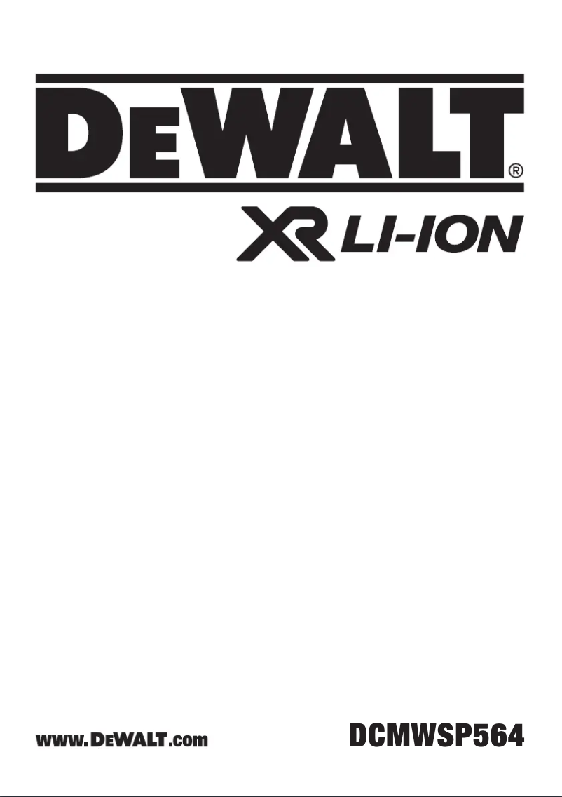 Page 1 de la notice Manuel utilisateur DeWalt DCMWSP564