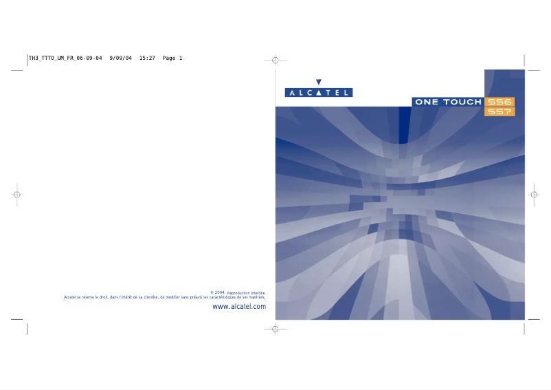 Image de la première page du manuel de l'appareil One Touch 557