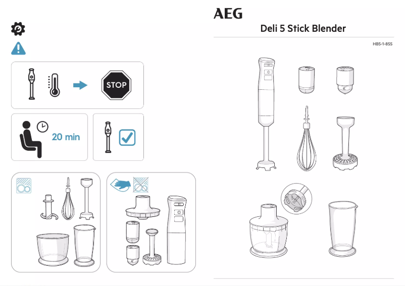 Page n°1 - Manuel utilisateur AEG HB5-1-8SS