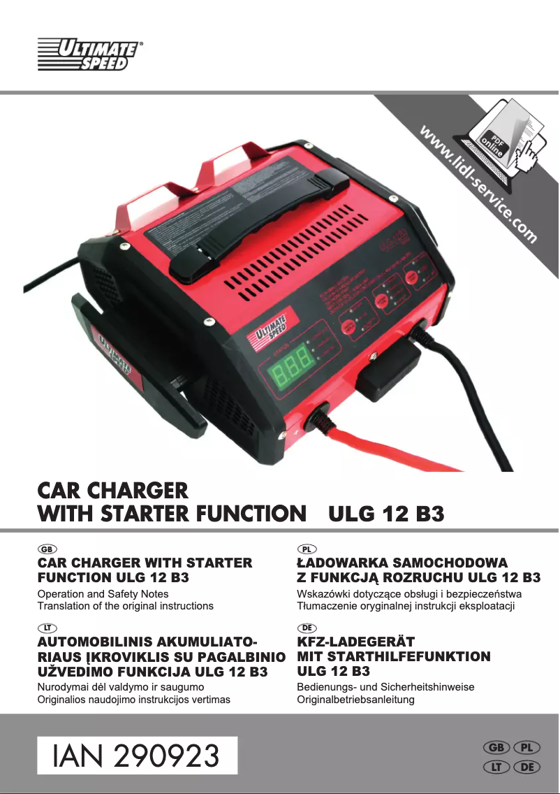 Image de la première page du manuel de l'appareil ULG 12 B3