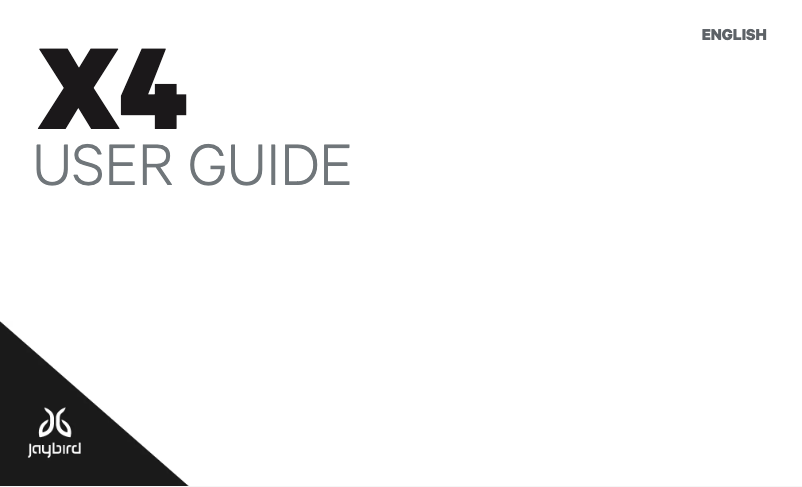 Page 1 de la notice Manuel utilisateur JayBird X4
