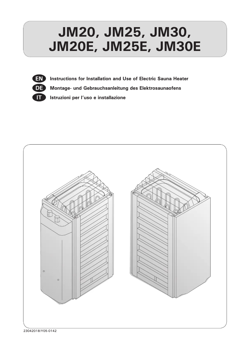 Page 1 de la notice Manuel utilisateur Harvia Compact JM30 HJM302230