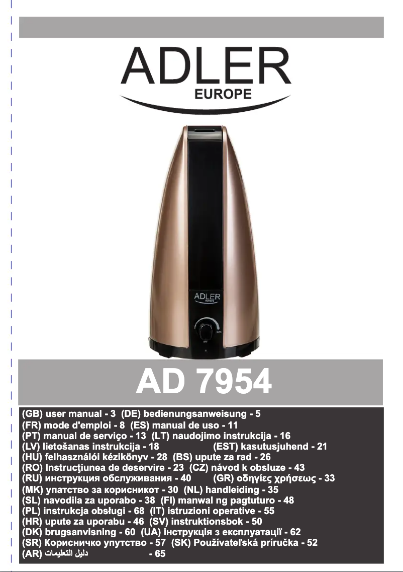 Página 1 del manual Manual de usuario Adler AD 7954