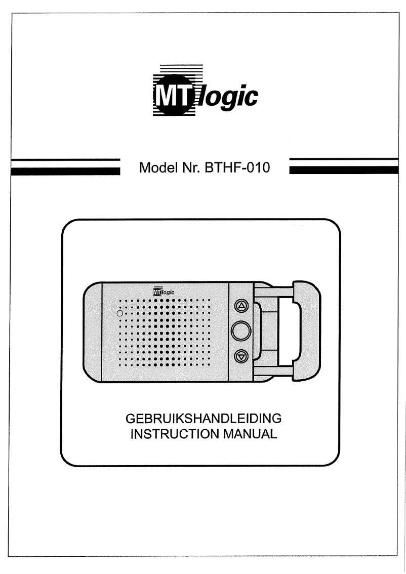 Page n°1 - Manuel utilisateur MT Logic BTHF-010MT