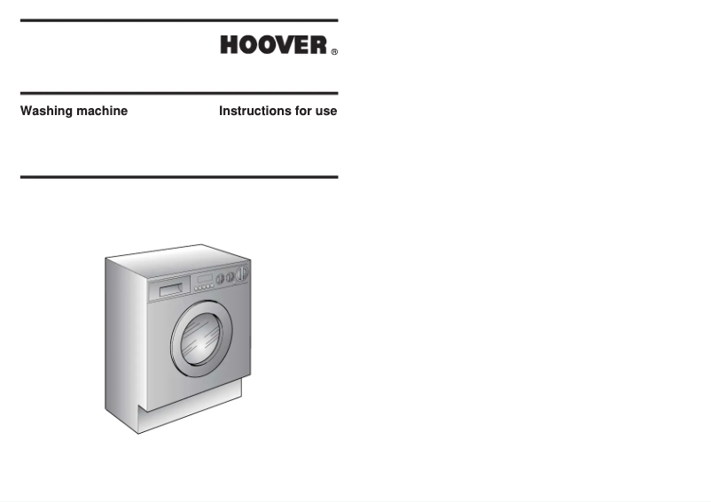 Page n°1 - Manuel utilisateur Hoover HWB 240/1-80S