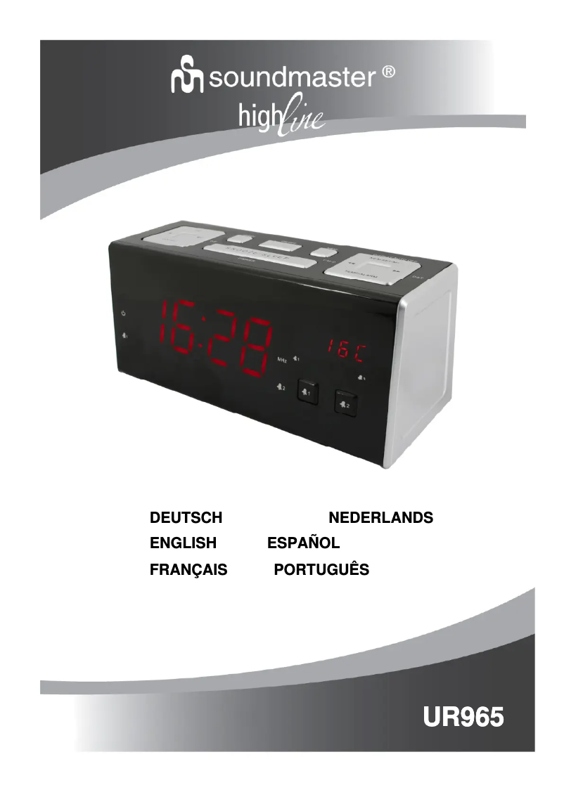 Page n°1 - Manuel utilisateur Soundmaster UR965
